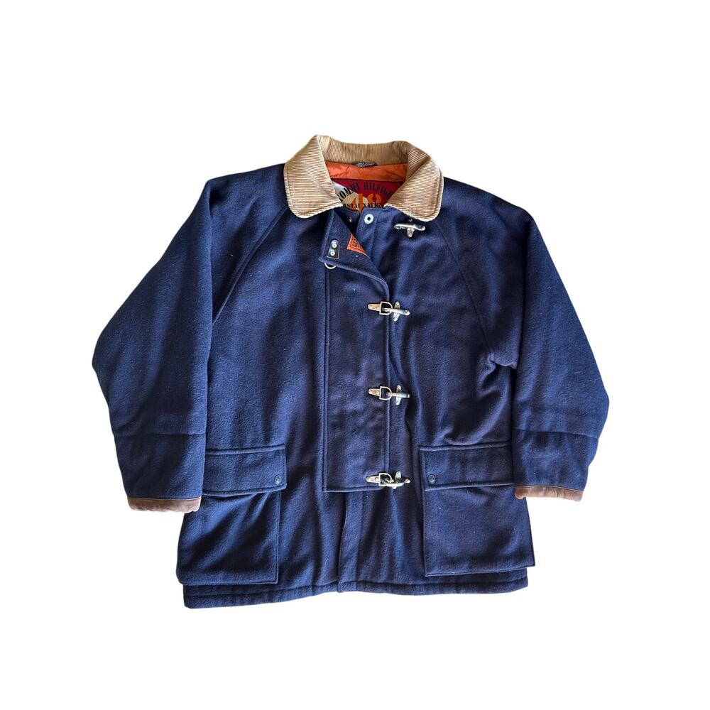 VTG Tommy Hilfiger Coastal Navigator Naval Issue Rank-A4651 L Wool Peacoat